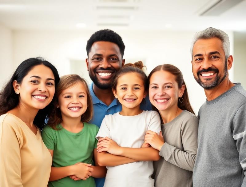 Happy multi-generational family receiving comprehensive healthcare services together at Primary Med Clinic in Oro Valley